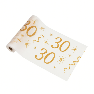 Suport de masă imprimat pentru decorarea celei de-a 30-a aniversări - 28 cm x 5 m - 1 buc.