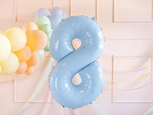 Balon din folie albastru numărul 8 - 72 cm - 1 buc.