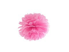 Decorațiuni florale suspendate pom pom - roz - 35 cm - 1 buc.