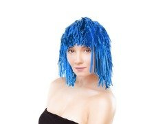 Peruca folie - albastru.