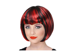 Peruca de Halloween negru și roșu