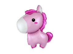 Balon de folie cu cal roz - 60 cm - 1 buc.