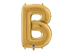 Balon cu folie aurie litera B - 66 cm - 1 buc.