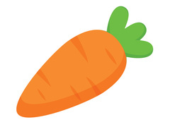 Decorațiune față-verso Carotă - 18 x 45 cm