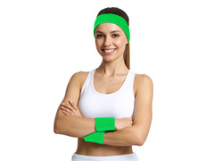 Brățări verzi neon Disco 80s - 3 buc.