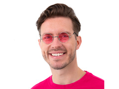 Ochelari hippie roz - 1 buc.