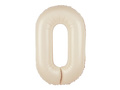 Balon din folie cremă numărul 0 - 100 cm - 1 buc.