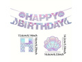Happy Birthday Mermaid banner - 500 cm - 1 buc.