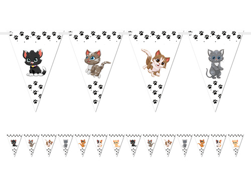 Banner steag pisici - 5 m