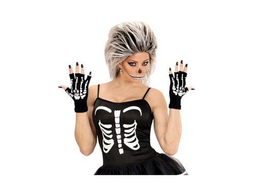 Mănuși de schelet din lână fără degete