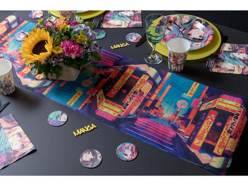 Ruletă Manga negru - 30 cm x 5 m - 1 buc.