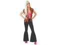 Pantaloni negri cu fund clopot