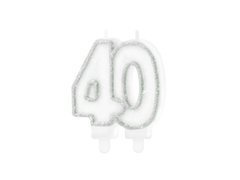 Lumânare aniversară 40 de ani - 8,5 cm - 1 buc.