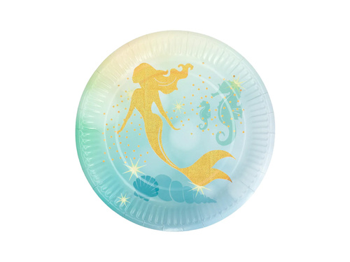 Farfurii de ziua sirenei - 23 cm - 10 buc.