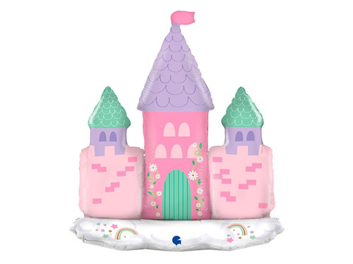 Prințesă Castel balon folie în picioare - 66x74x23 cm - 1 buc.