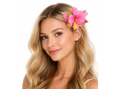 Broșă cu floare roz hawaiiană - 1 buc.