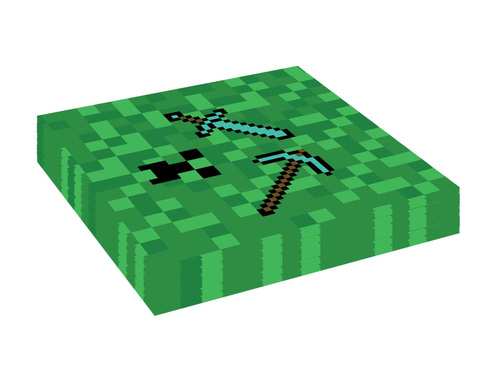 Șervețele aniversare Pixels - 33 cm - 20 buc.