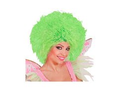 Peruca verde neon