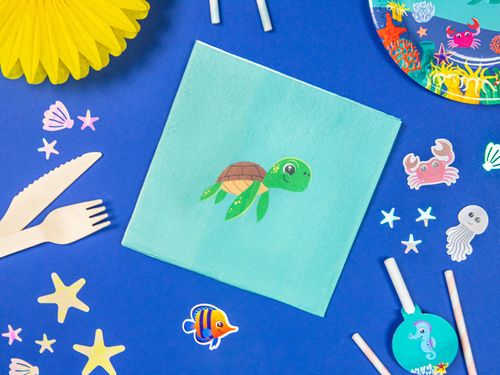 Șervețele aniversare Underwater World - 33 cm - 20 buc.