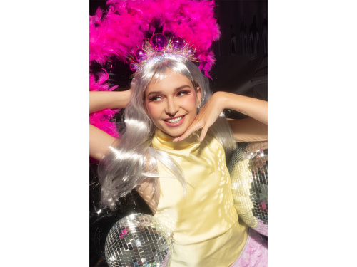 Bentiță Disco balls roz - 1 buc.