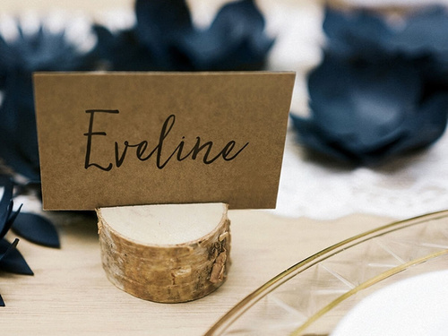 Suporturi din lemn pentru cărți de vizită - 10 buc.