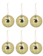 Glob disco auriu - 8 cm - 6 buc.