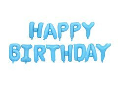 Balon de folie Happy Birthday - albastru