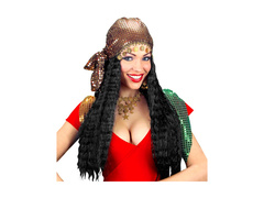 Peruca țigănească cu eșarfă din paiete