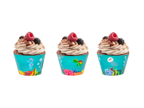 Folii pentru cupcakes Lumea subacvatică - 6 buc.