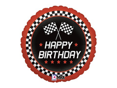 Balon din folie Happy Birthday Race - 35 cm - 1 buc.