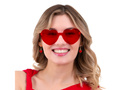 Ochelari inimă - roșu - 1 buc.