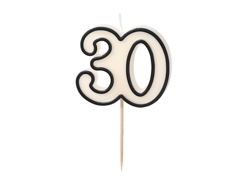 Lumânare aniversare 30 de ani - 5.5 cm - 1 buc.
