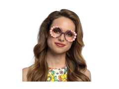 Ochelari de petrecere Rosa cu flori