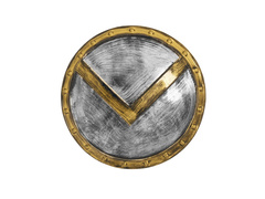 Scut spartan cu mânere - 60 cm