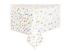 Față de masă cu puncte colorate - 137 x 213 cm - 1 buc.
