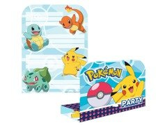 Invitații aniversare Pokemon - 8 buc.