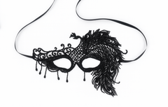 Mască de carnaval din dantelă neagră - 1 buc.