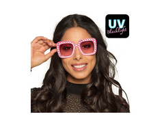 Ochelari de petrecere bling bling roz