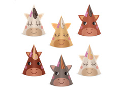 Capace de hârtie Cai - 6 buc.