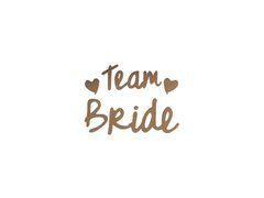 Tatuaje lavabile aurii Team Bride - 16 buc.