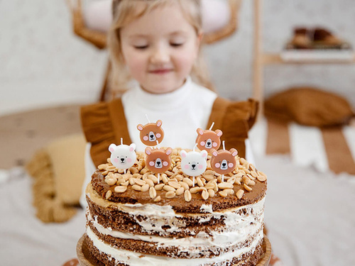 Lumânări Pikery Teddy Bear - 6 buc.