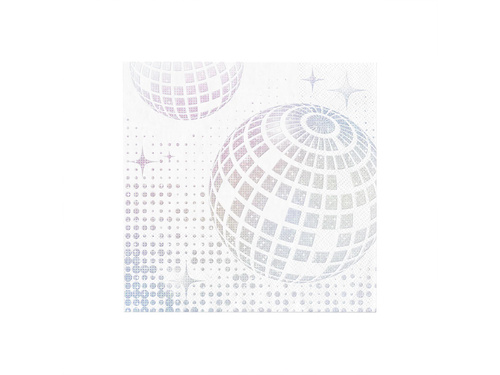 Șervețele Disco Silver - 33 cm - 10 buc.