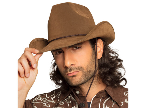 Pălărie de cowboy maro - 1 buc.