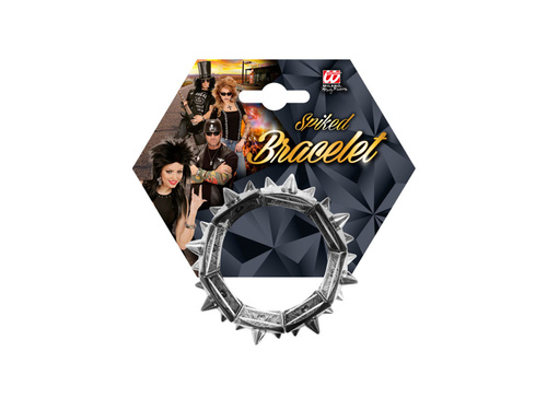 Brățară cu crampoane negre și argintii