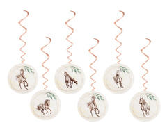 Agățat decor de ziua de naștere Cai - 6 buc.