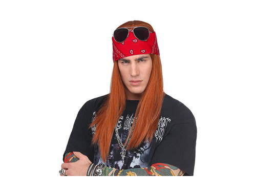 Axel perucă cu bandană și ochelari