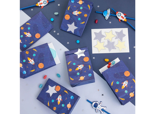 Pungi de hârtie Planete - 6 buc.