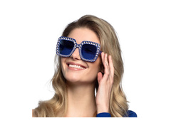 Ochelari de petrecere bling bling albastru