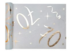 Suport de masă imprimat pentru decorarea celei de-a 70-a aniversări - 30 cm x 5 m - 1 buc.