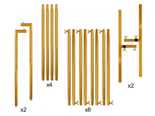 Rama dreptunghiulară pentru baloane aurii - 150 x 200 cm - 1 buc.